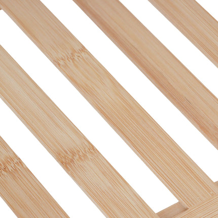 Bamboo Towel Rack with 2 Bars and Shelf