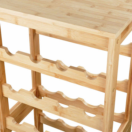 Bamboo Wine Rack, Holds 24 Bottles