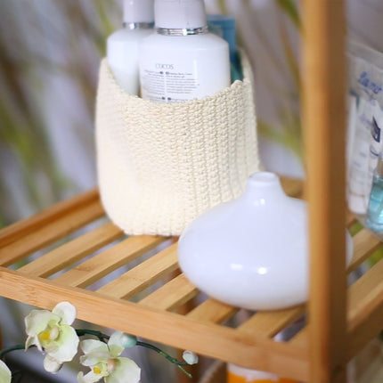 Bamboo bathroom shelf with 3 shelves