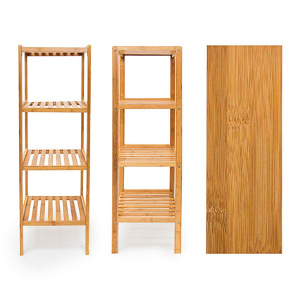 Bamboo bathroom shelf with 4 shelves