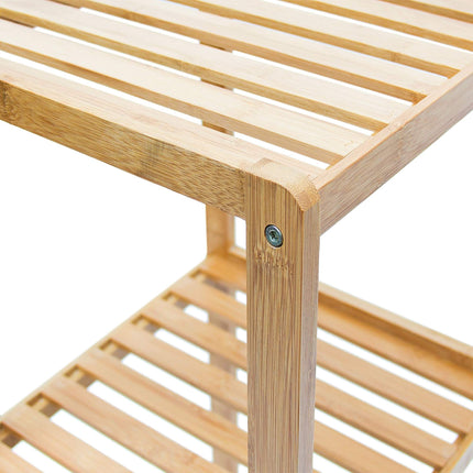 Bamboo bathroom shelf with 4 shelves
