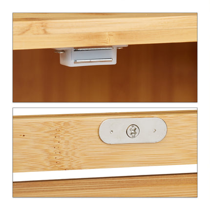 Bamboo bathroom shelf with 5 shelves