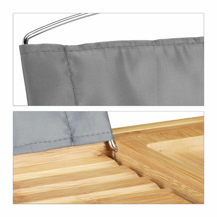 Bamboo bathroom shelf with bookend