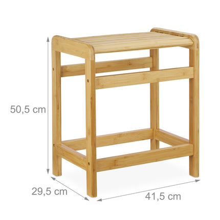 Bamboo bathroom stool