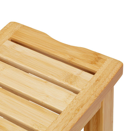 Tabouret de salle de bain en bambou