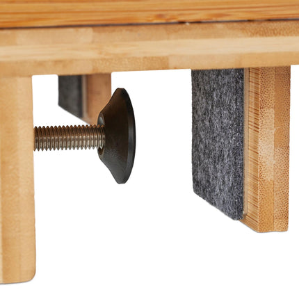 Betttablett aus Bambus mit Tablet-Halter
