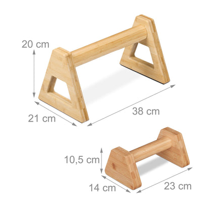 Bambusové úchyty na bench press, 4 ks