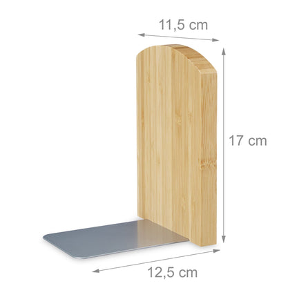 Buchstütze aus Bambus - 2er-Set