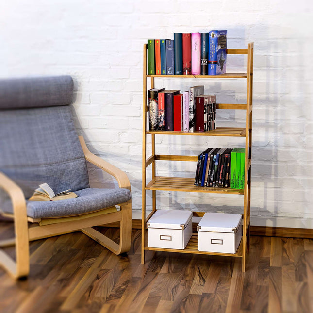 Bambus-Bücherregal