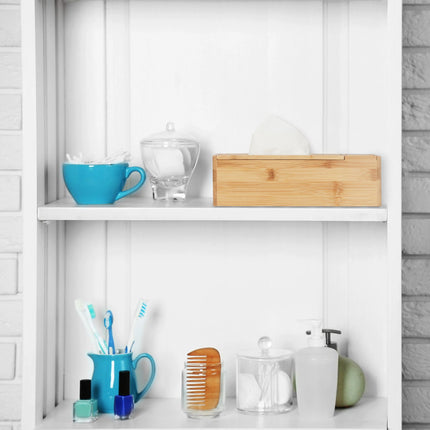 Bamboo cloth dispenser with 2 compartments