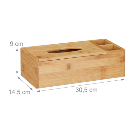 Bamboo cloth dispenser with 2 compartments
