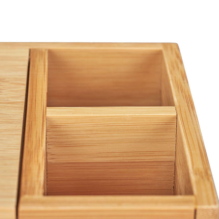Bamboo cloth dispenser with 2 compartments