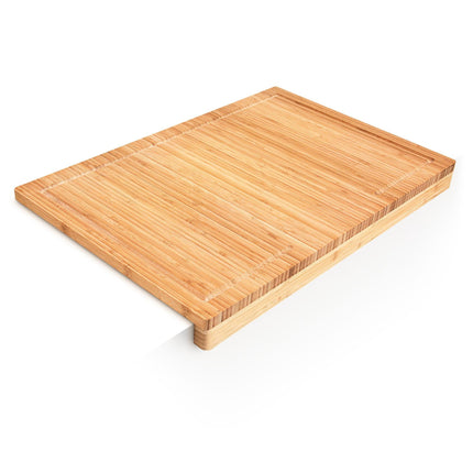 Planche à découper en bambou avec rainure pour jus