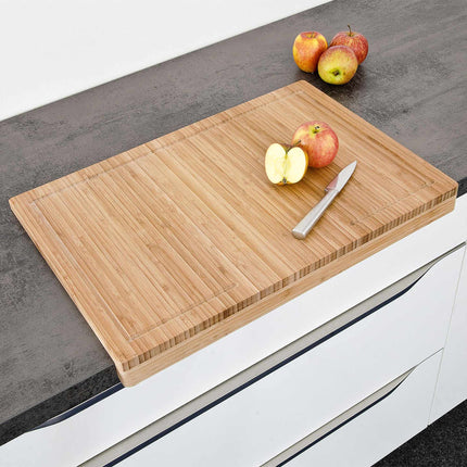 Planche à découper en bambou avec rainure pour jus