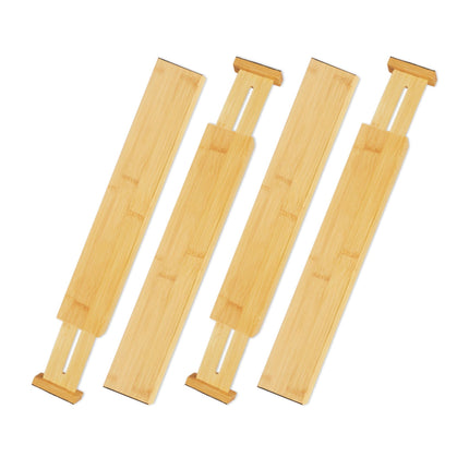 Schubladenteiler aus Bambus - 4er-Set