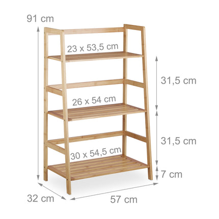 Bamboo floor standing shelf
