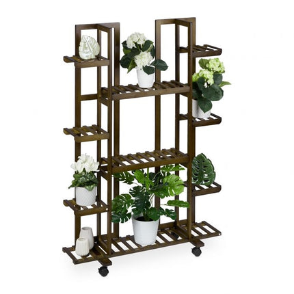 Étagère à fleurs en bambou