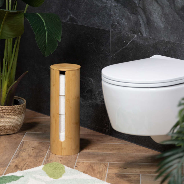 Bamboo for toilet roll storage