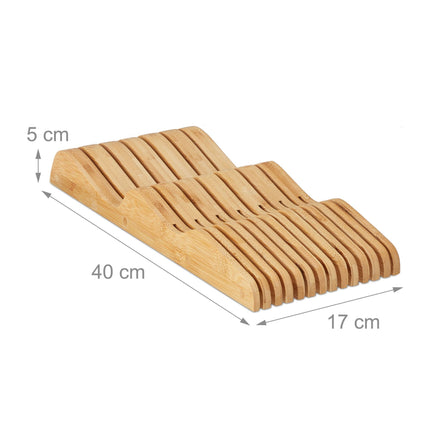 Bamboo knife block for box