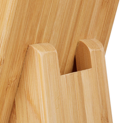 Bamboo knife block with straw