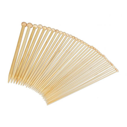 Bambus-Stricknadeln - Set mit 36 Stricknadeln