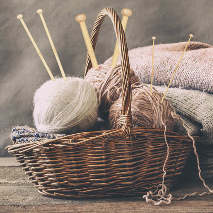 Bambus-Stricknadeln - Set mit 36 Stricknadeln