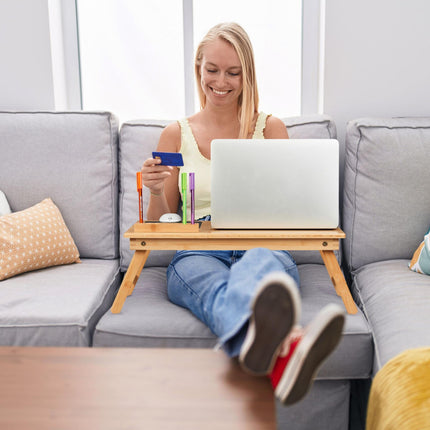 Table d'ordinateur portable en bambou