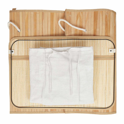 Bamboo laundry basket 3 compartments