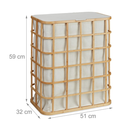 Bamboo laundry basket