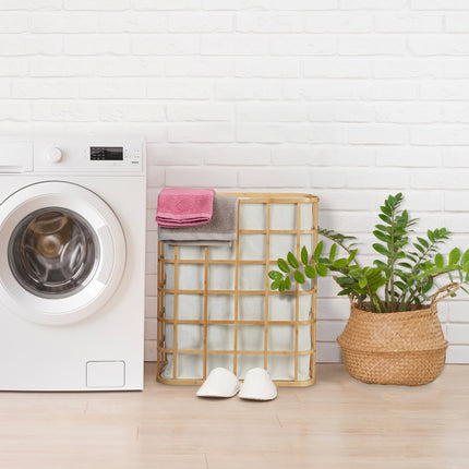 Bamboo laundry basket
