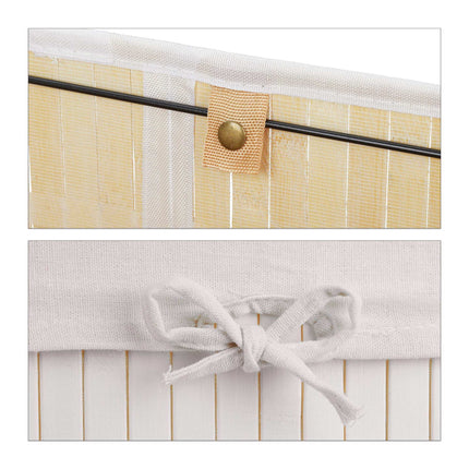 Panier à linge en bambou