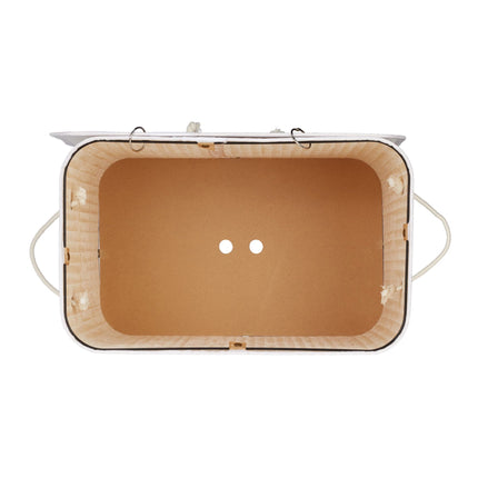 Bamboo laundry basket with 2 compartments