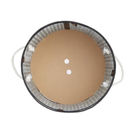 Bamboo laundry basket with lid
