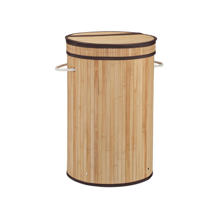 Panier à linge en bambou avec couvercle