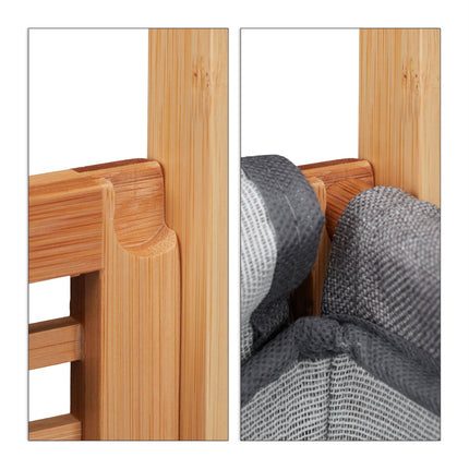 Bamboo laundry basket with lid