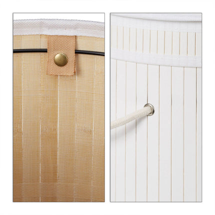 Bamboo laundry basket with lid