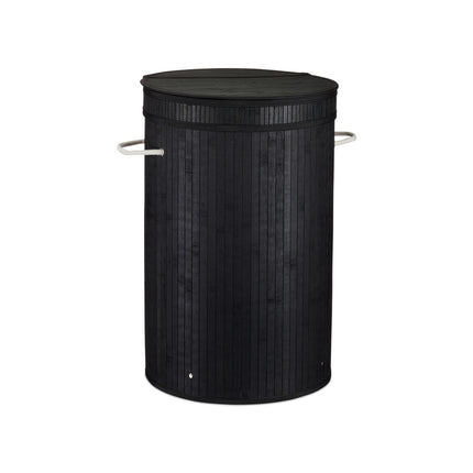 Bamboo laundry basket with lid