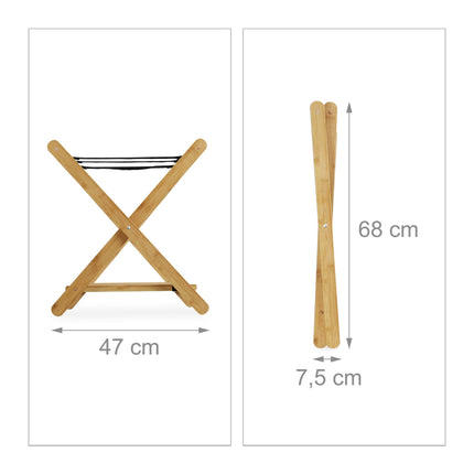 Bamboo luggage bench with storage