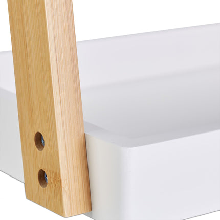 Bamboo mirror with storage
