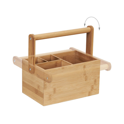 Bamboo organizer with handle