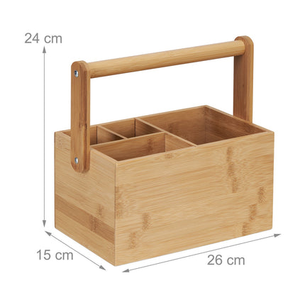 Bamboo organizer with handle