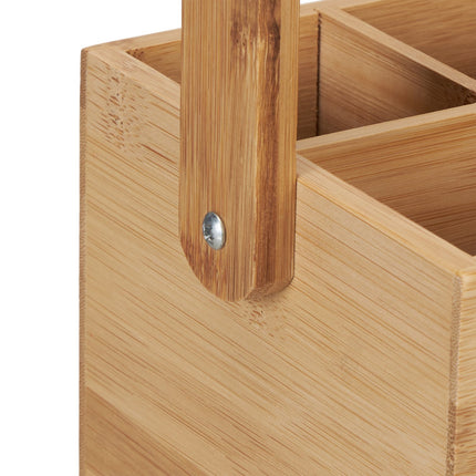 Bamboo organizer with handle