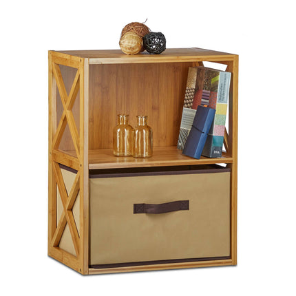 Étagère en bambou avec panier