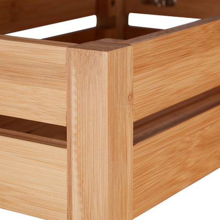 Bamboo shelf with shelves and flap