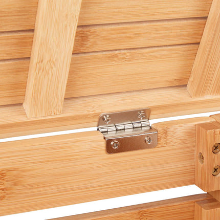 Bamboo shelf with shelves and flap