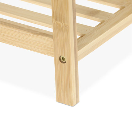 Porte-serviettes sur pied en bambou