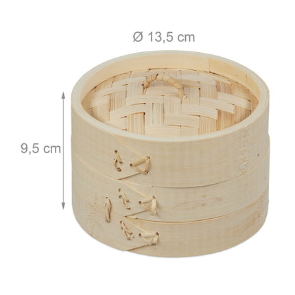 Bambusový napařovací košík 13.5 cm sada 3 ks