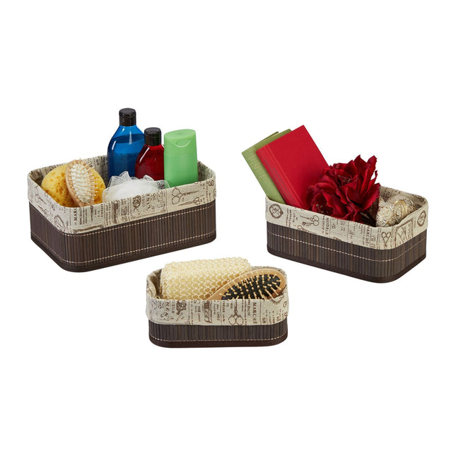 Aufbewahrungskorb aus Bambus - 3er-Set