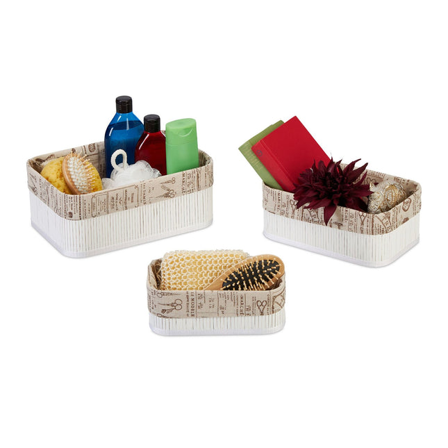 Aufbewahrungskorb aus Bambus - 3er-Set
