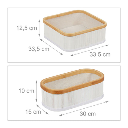 Bamboo storage baskets set of 3
